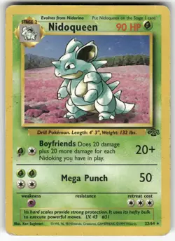 Nidoqueen 23/64 Rare Jungle Pokemon Unlimited Damaged - Image 1