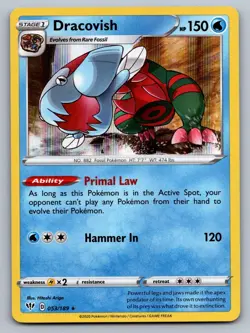 Dracovish 053/189 Holo Rare Darkness Ablaze Pokemon NM - Image 1