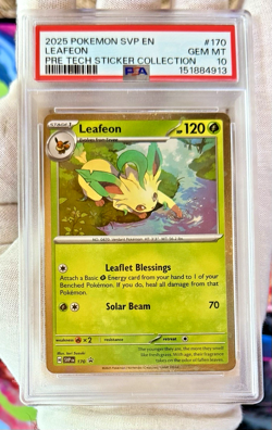 PSA 10 - LEAFEON #170 & Glaceon 171 2025 POKEMON BSP PRISMATIC Tech Sticker Set - Image 2