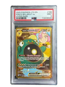 Pokemon TCG Iono's Bellibolt ex 188/159 Sv09 Hyper Rare Holo Eng PSA 9 - Image 1