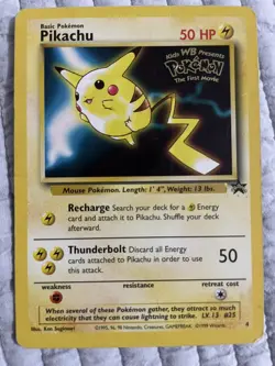 Pokemon Pikachu the First Movie Kids WB Black Stars Promo #4 MP/HP - Image 1