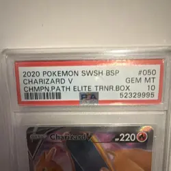 Pokemon TCG 2020 Charizard V SWSH050 SWSH Promo Holo PSA 10 Gem Mint - Image 3