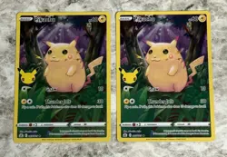 Pikachu Full Art 005/025 Lot of 2 Pokemon Celebrations - Image 1