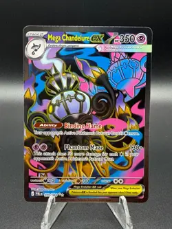 Pokemon Pitch Black Mega Chandelure EX 099/084 Full Art NM - Image 1