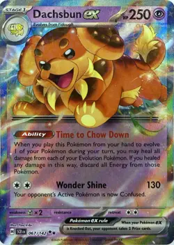 Pokemon TCG | Dachsbun ex SV07: Stellar Crown 067/142 | Double Rare - Image 1