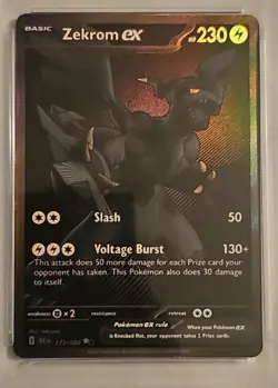 Zekrom EX 172/086 Black & White Ultra Rare Holo English 230 HP Pokemon TCG - Image 1