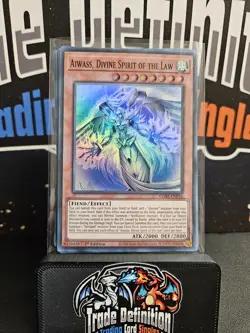 Yugioh CORI-EN016 - Aiwass, Divine Spirit of the Law - Super Rare - Image 1