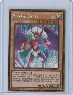 Yugioh PGL2-EN021 Santa Claws – Gold Secret Rare 1st edition - Image 1