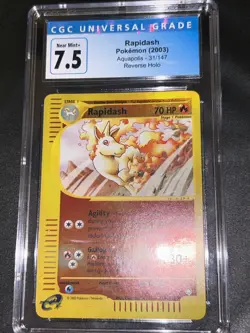 Pokemon TCG Rapidash Aquapolis 31/147 Reverse Holo 1st Edition Rare CGC 7.5 NM+ - Image 2