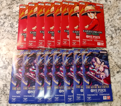 One Piece Booster Pack Sealed Lot (8) OP-13, (8) OP-14 English Version - Image 1