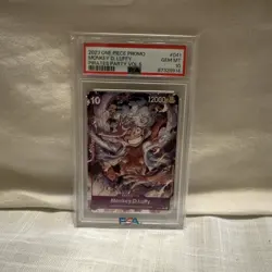 RARE 2023 ONE PIECE PROMO LABEL PIRATES PARTY VOL.5 041 MONKEY D. LUFFY PSA 10 - Image 1