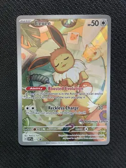Pokemon Eevee SV: Scarlet & Violet Promo Holo Promo Card-Pokemon Center stamp - Image 1