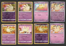 Milcery Pokemon Card Collection Set of 8 English Cards Holo Reverse Cute - Image 1