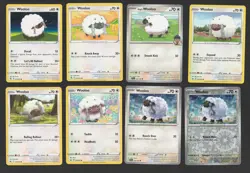 Wooloo Pokemon Card Collection Set of 8 English Cards Cute With Holo Rare SM SV - Image 1
