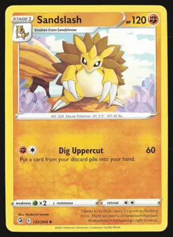 SWSH08: Fusion Strike Sandslash #132/264 Uncommon Pokemon Card - Image 1