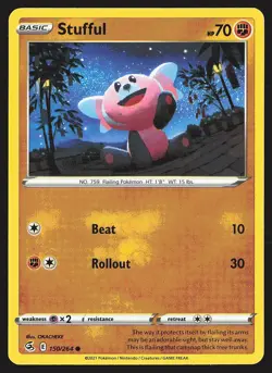 SWSH08: Fusion Strike Stufful #150/264 Common Pokemon Card - Image 1