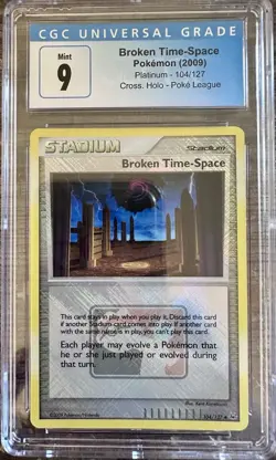 Broken Time Space Stadium Cross Holo Platinum 104/127 Pokemon League CGC 9 Mint - Image 1