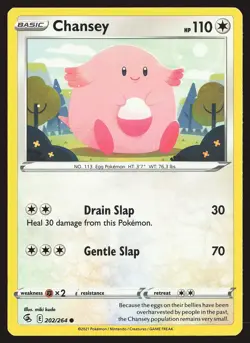 SWSH08: Fusion Strike Chansey #202/264 Common Pokemon Card - Image 1