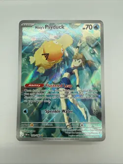 Pokemon TCG Misty's Psyduck Destined Rivals 193/182 Illustration Rare Card - Image 1