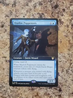 1 x Shadow Puppeteers - Extended Art - Commander: Wilds of Eldraine - Unplayed - Image 1