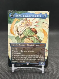 MTG Magic the Gathering Tamiyo Inquisitive Student Borderless Pro Tour Promo - Image 1