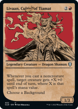 Livaan, Cultist of Tiamat - Showcase NM-Mint Commander Legends: Battle for Baldu - Image 1