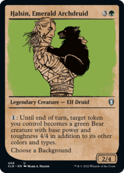 Halsin, Emerald Archdruid - Showcase NM-Mint Commander Legends: Battle for Baldu - Image 1