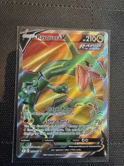 Pokemon Evolving Skies Rayquaza V Full Art Ultra Rare Holo 193/203 - Image 1