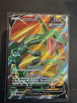 Pokemon Evolving Skies Rayquaza V Full Art Ultra Rare Holo 193/203 - Image 2