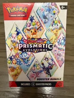Pokemon TCG Scarlet & Violet Prismatic Evolutions Booster Bundle 6 Packs - Image 1