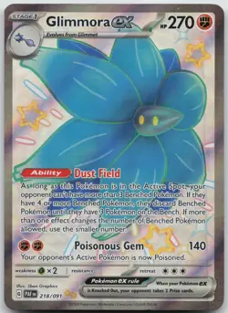 Glimmora ex 218/091 Shiny Ultra Rare Paldean Fates Pokemon NM/M - Image 1