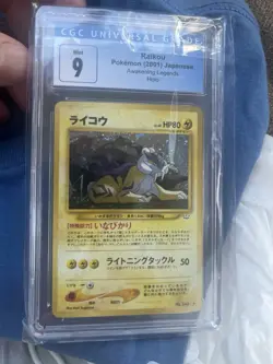 CGC 9 Raikou 243 Awakening Legends Holo 2001 Japanese Pokemon TCG - Image 1