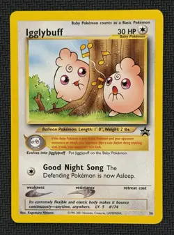 Igglybuff Promo Pokemon WoTC Promo 36/53 NM - Image 1