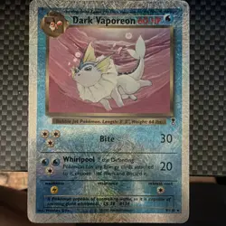 Wizards of the Coast Dark Vaporeon 9/110 Legendary Collection Reverse Holo - Image 1