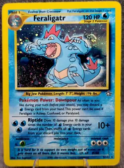 Pokemon Feraligatr Neo Genesis Holo Rare Unlimited 5/111 LP English (SWIRL) - Image 1