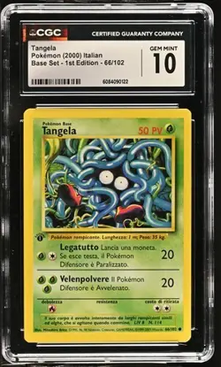 Pokemon Tangela 066/102 Base Set 1st edition CGC 10 - Italian - Image 1