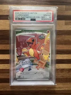 2026 POKEMON FIRST PARTNER ILLUSTRATION COLLECTION SERIES 1 CHARMANDER PSA 10 - Image 1
