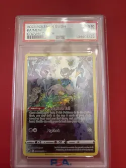 2023 Pokemon Sword and Shield Crown Zenith Full Art Mew #GG10 PSA 9 - Image 2
