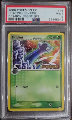 PSA 9 MINT Dratini 46/101 Reverse Holo Stamped 2006 Pokemon EX Dragon Frontiers - Image 1