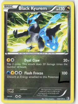 Black Kyurem (BW Boundaries Crossed) 100/149 Deck Exclusives Pokemon LP - Image 1