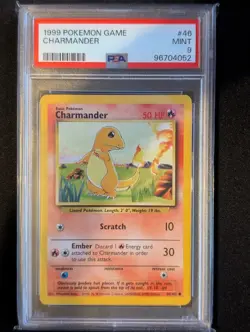 Pokemon TCG Charmander 46/102 Base Set PSA 9 - Image 1