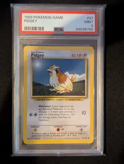 Pokemon TCG Pidgey 57/102 Base Set PSA 9 - Image 1