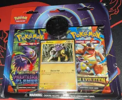 Pokemon TCG 2-Pack Mega Evolution Phantasmal Flames Blister Raikou Promo & Coin - Image 2