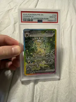 Leafeon ex 144/131 Sv: Prismatic Evolutions Holo PSA 10 GEM MINT - Image 1