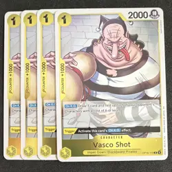 Playset Bandai One Piece TCG Vasco Shot OP16-110 English Yellow Special x4 - Image 1