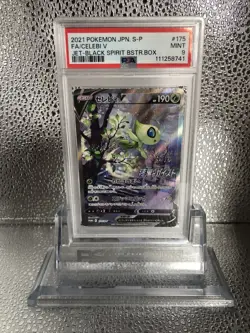 Celebi V 175/S-P Full Art Jet Black Spirit Promo Japanese Pokemon PSA 9 MINT - Image 1