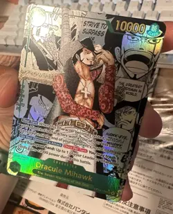Mihawk OP14-119 SEC Manga The Azure Sea's Seven ONE PIECE Card ENGLISH FLAWLESS - Image 4