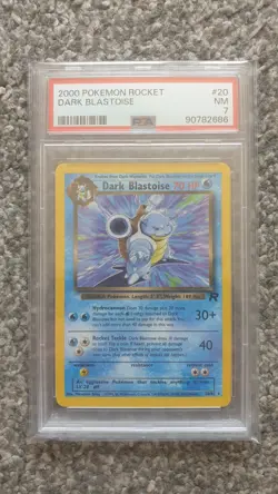 POKEMON CARD 2000 ROCKET DARK BLASTOISE #20 GRADED PSA 7 - Image 1