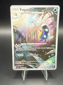 Palpitoad 104/086 Illustration Rare IR Holo Sv: Black Bolt Pokemon Card TCG NM - Image 1