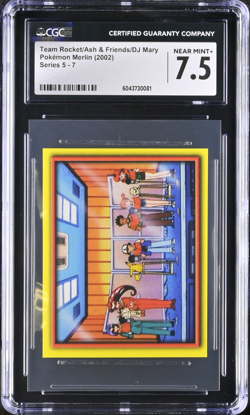 CGC 7.5 Pokemon 2002 Merlin Series 5 Team Rocket / Ash & Friends / DJ Mary Card - Image 1